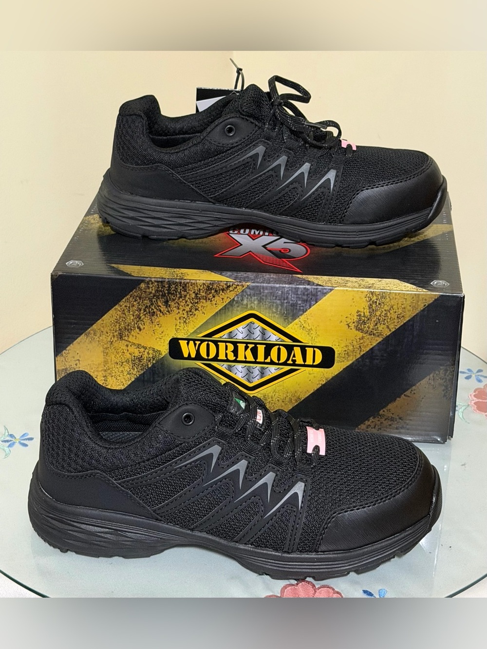 🌸 NEW Women’s Workload Black Steel Toe Safety Shoes/Sneakers Size 9